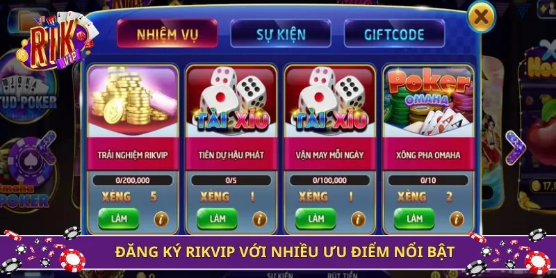 Đăng ký Rikvip với nhiều ưu điểm nổi bật