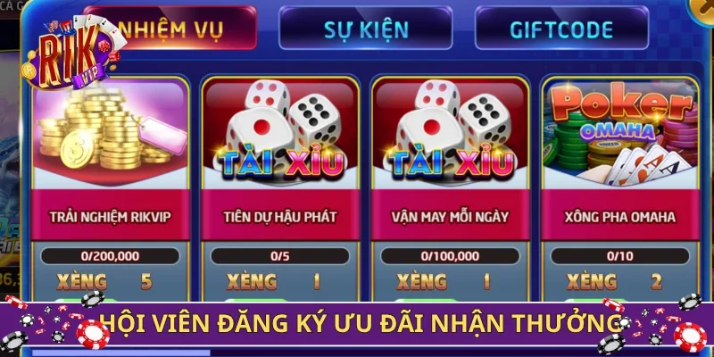 Hội viên đăng ký ưu đãi nhận thưởng