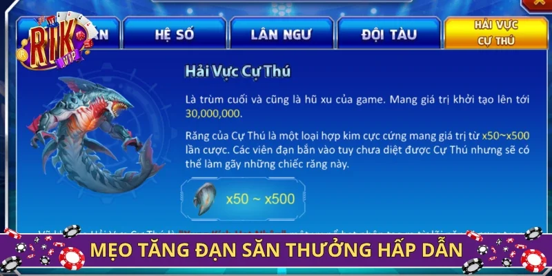 Mẹo tăng đạn săn thưởng hấp dẫn